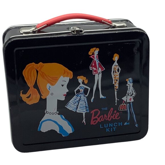 Vintage Barbie Lunch Kit Hallmark 1998 Metal School Days Collectible Black Red - Picture 2 of 7
